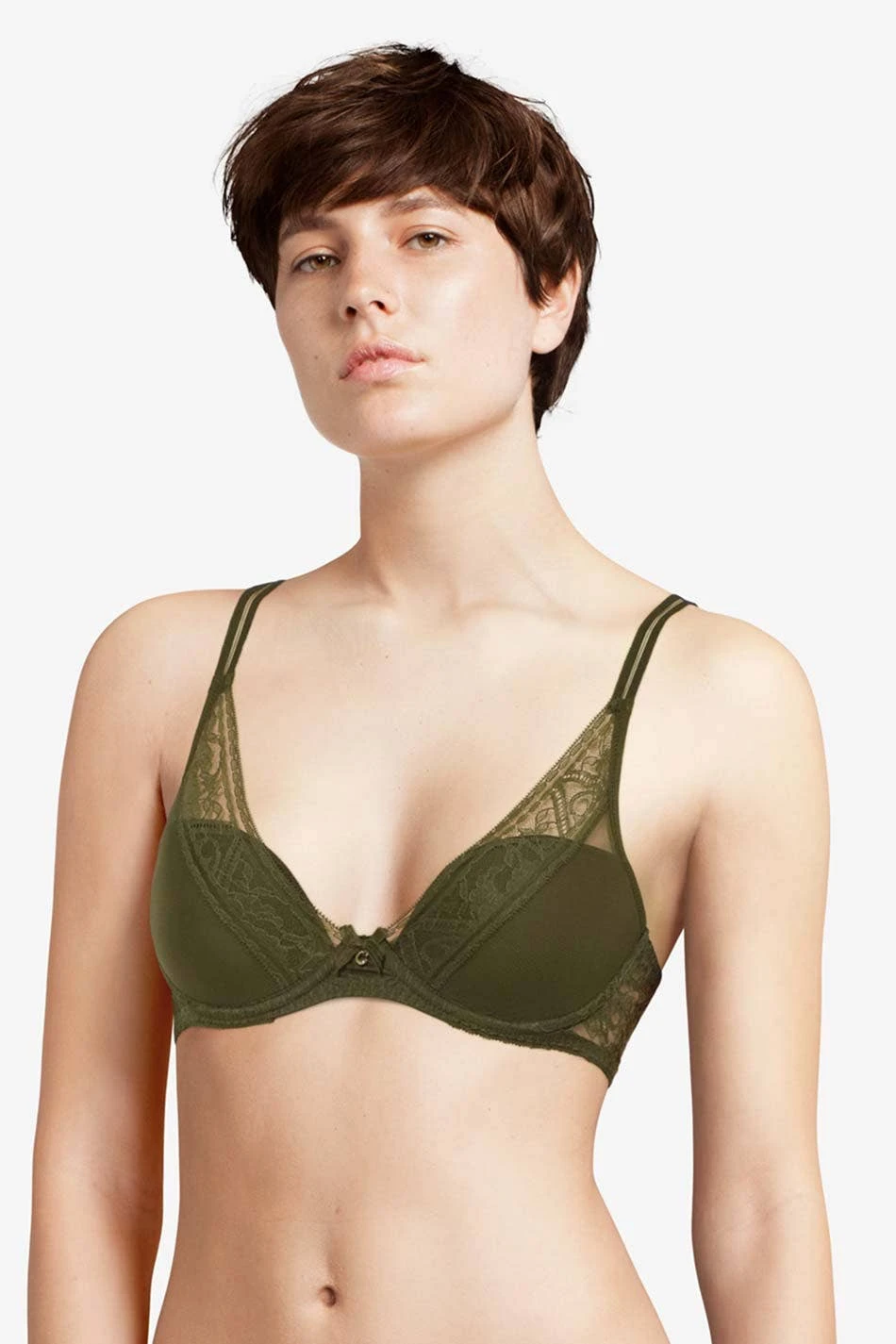 Chantelle Soutien-gorge Coque Plongeant Alto Kaki 4 Chantelle Soutien-gorge Coque Plongeant Alto Kaki – Image 2