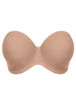 ELOMI Soutien-gorge Smooth Nude Moulé Armatures Sans Bretelles 17 ELOMI Soutien-gorge Smooth Nude Moulé Armatures Sans Bretelles -Sousvêtement Soldes EL4300 SAH cut Elomi Lingerie Smooth Sahara Underwired Moulded Strapless Bra