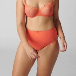 Simone Perele Culotte Haute Délice Mango -Sousvêtement Soldes culotte taille haute simone perele delice mango paris3