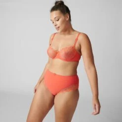 Simone Perele Culotte Haute Délice Mango -Sousvêtement Soldes culotte taille haute simone perele delice mango paris4