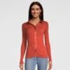 Gilet Col Chemise En Laine Et Soie Cortina Paprika -Sousvêtement Soldes gilet laine soie cortina oscalito paprika