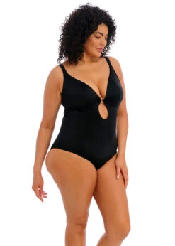 ELOMI Maillot De Bain 1 Pièce Plongeant Sans Armatures Plain Sailing Noir -Sousvêtement Soldes maillot de bain grande taille 1 piece plain sailing noir1
