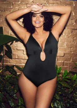 ELOMI Maillot De Bain 1 Pièce Plongeant Sans Armatures Plain Sailing Noir -Sousvêtement Soldes maillot de bain grande taille 1 piece plain sailing noir3