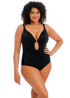ELOMI Maillot De Bain 1 Pièce Plongeant Sans Armatures Plain Sailing Noir -Sousvêtement Soldes maillot de bain grande taille 1 piece plain sailing noir5