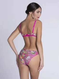 Slip Séduction Fuchsia Envolée De Fleurs -Sousvêtement Soldes slip seduction lise charmel envolee fleurs paris 1