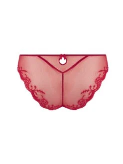 Slip Séduction Splendeur Soie Rouge -Sousvêtement Soldes slip seduction lise charmel splendeur soie rouge paris3