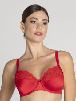 Soutien-gorge Bien-être Splendeur Rouge -Sousvêtement Soldes soutien gorge bien etre mise charmel splendeur soie rouge paris2