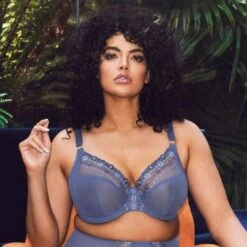 ELOMI Soutien-gorge Plongeant Armatures Matilda Denim Daisy