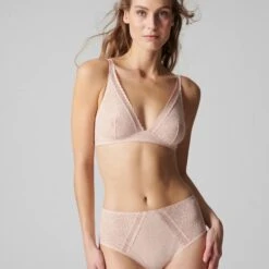 Simone Perele Soutien-gorge Sans Armatures Comète Sable Rosé -Sousvêtement Soldes soutien gorge sans armature simone perele comete sable rose paris3