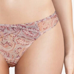 String Encens'moi Imprimé Cachemire -Sousvêtement Soldes string chantal thomass encens moi rose beige3