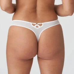 PRIMADONNA String Twist First Night Blanc -Sousvêtement Soldes string dentelle primadonna twist first night blanc paris1 1