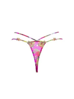 String Sexy Fuchsia Envolée De Fleurs -Sousvêtement Soldes string sexy lise charmel envolee fleurs paris 1