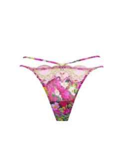 String Sexy Fuchsia Envolée De Fleurs -Sousvêtement Soldes string sexy lise charmel envolee fleurs paris3