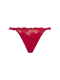 String Sexy Splendeur Soie Rouge -Sousvêtement Soldes string sexy lise charmel splendeur soie rouge paris3
